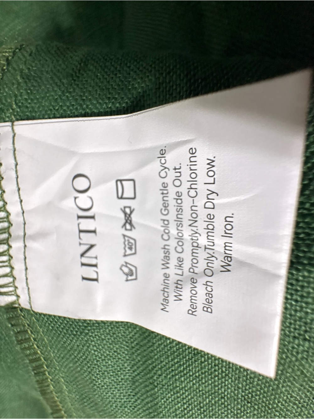 LINTICO Green Breathable 100 % Linen 3/4 Sleeves Maxi Dress Size M - Picture 10 of 14
